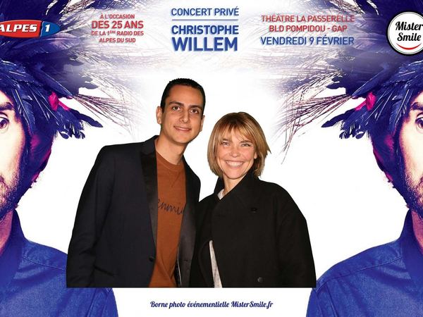 Tirage photobooth du concert privé de Christophe Willem au théâtre La Passerelle