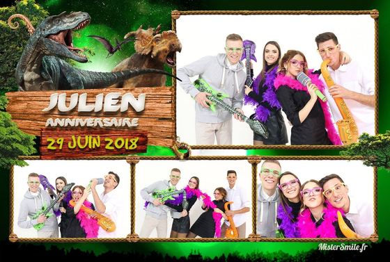 Exemple de tirage photo d’anniversaire sur le thème de la jungle