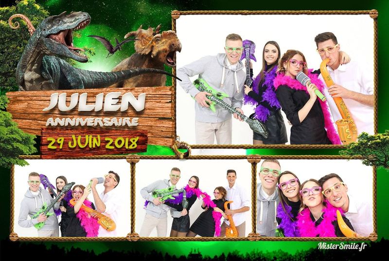 Tirage d’anniversaire enfant sur le thème de la jungle et des dinosaures